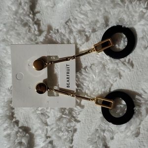 BEARFRUIT DANGLE LOOP EARRINGS. NWT